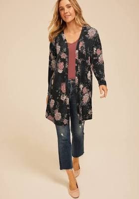 maurices Women's Hacci Printed Cardigan