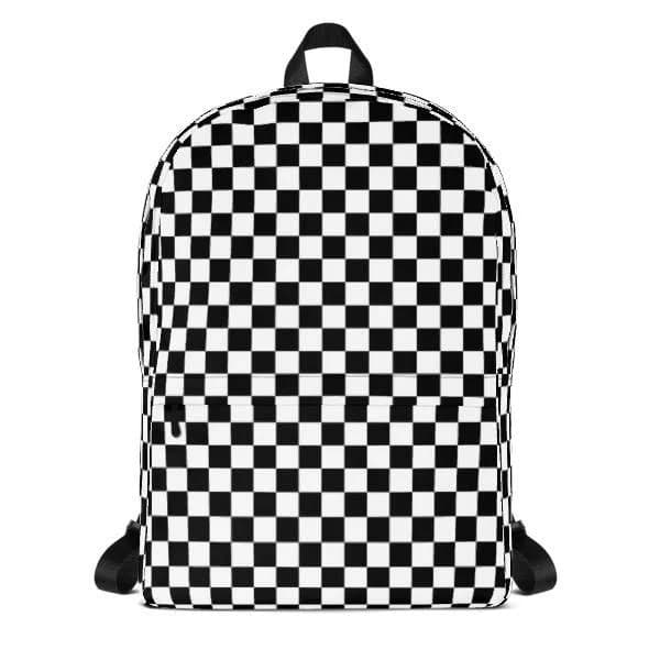 Checkered Canvas Backpack