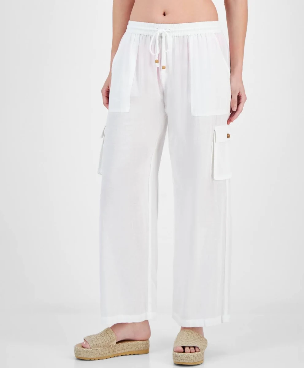 raviya Women's Pull-On Cover-Up Cargo Pants