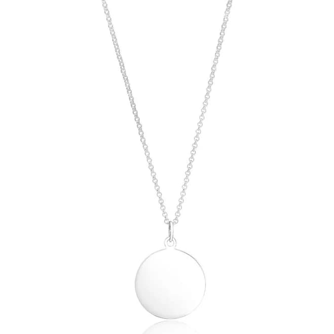 Sterling Silver Engraved Round Pendant