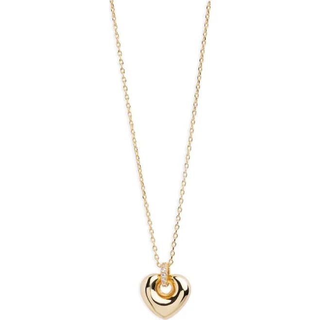 Argento Vivo Mini Puffy Heart Pendant Necklace