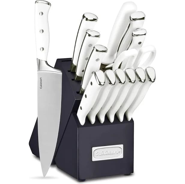 Cuisinart Classic Forged Triple Rivet 15-Piece Knife Set with Block