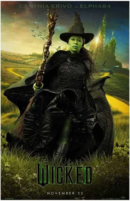 Cynthia Erivo Wicked Elphaba Character Movie Poster 11x17