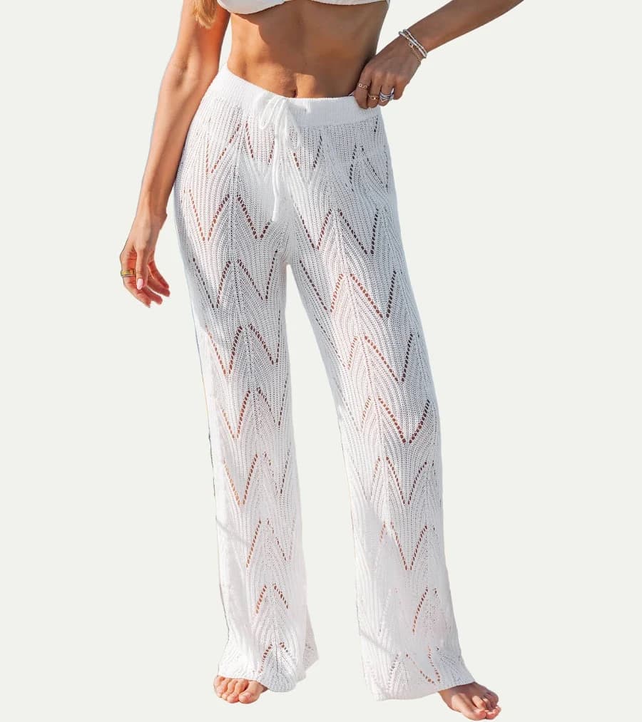 Cupshe Tempting White Cover-Up Pants