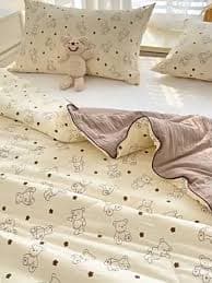 MONOGUE Jersey Cotton Quilted Toddler Blanket, Soft Cozy Blanket for Kids, Breathable and Warm Quilt (Strawberry, 200 x 230cm): Buy Online at Best Price in UAE - Amazon.ae