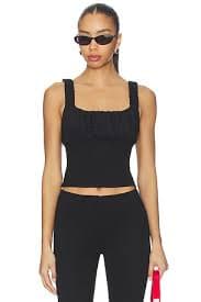 h:ours Azaria Top in Black | REVOLVE