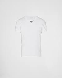 White Cotton T-shirt | PRADA