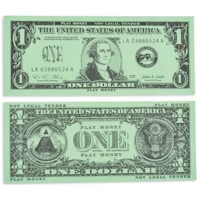 Learning Advantage Bills Play Money 100 Count