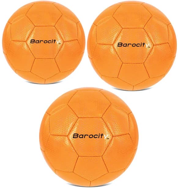 Barocity Iridescent Orange Soccer Balls (Set of 3)