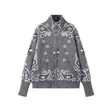 Knitted Stand Collar Zippers Cardigan Womens Casual Printed Full Sleeve Sweaters 2026 Spring Female Fashion Knitwear 251226 From 39,76 € | DHgate