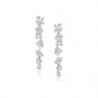 Cubic Crystal Chandelier Earrings