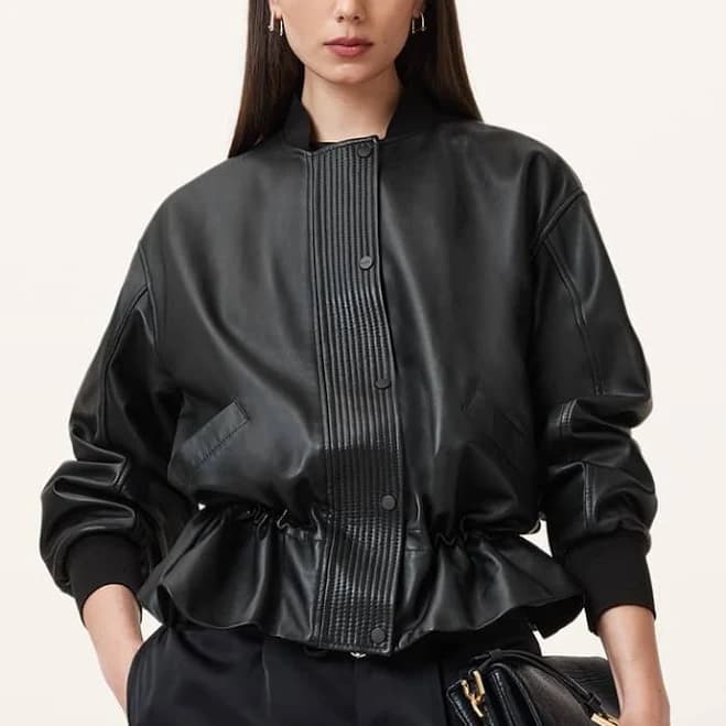 Allsaints Women's Sofi Leather Bomber Jacket
