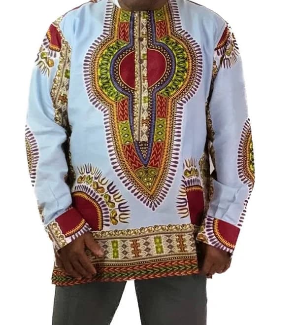 Men's Long Sleeve Dashiki Shirt