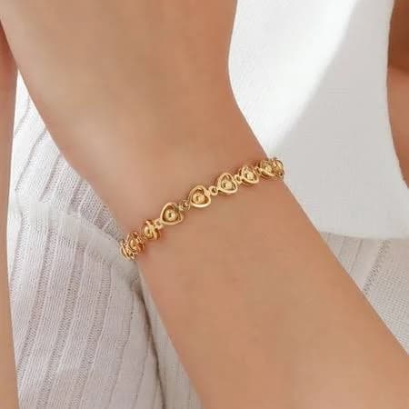 14K Gold Plated Dainty Bead Bracelet