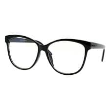 Blue Light Filtering Lens Clear Glasses Women's Oversized Butterfly UV400 Black - Walmart.com