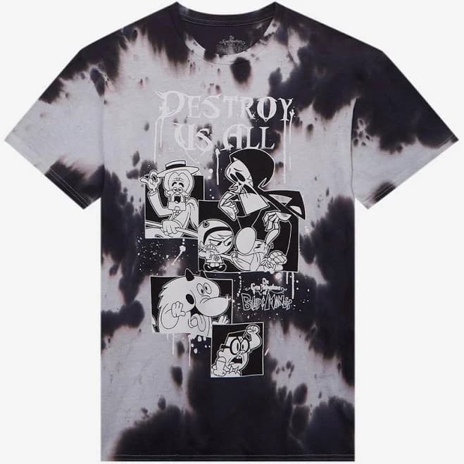 The Grim Adventures of Billy & Mandy Collage Tie-Dye Girls T-Shirt