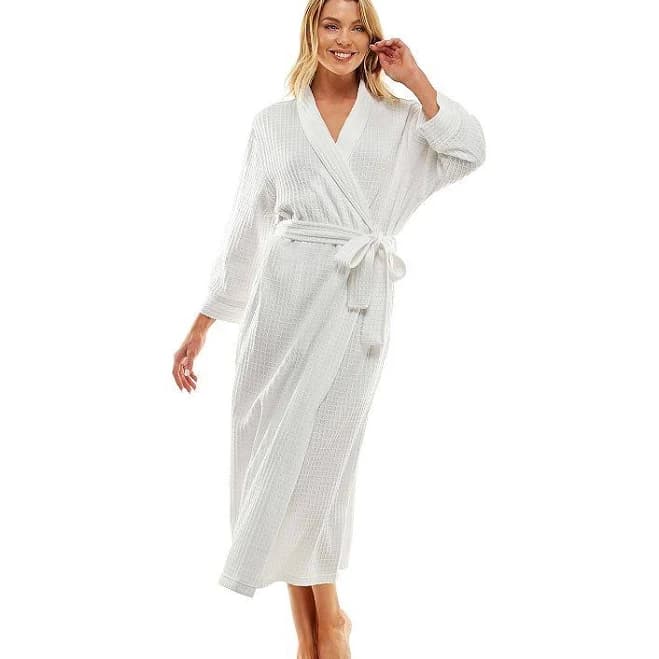 Croft & Barrow Women's Waffle-Knit Kimono Robe