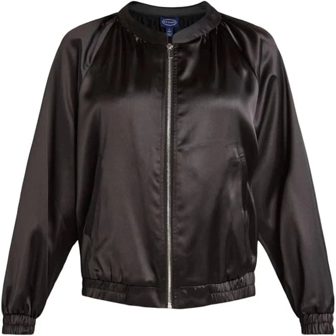 Scoop Women's Satin Bomber Jacket