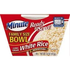 3 Pack Minute Long Grain White Rice Ready to Serve Family Size Bowl