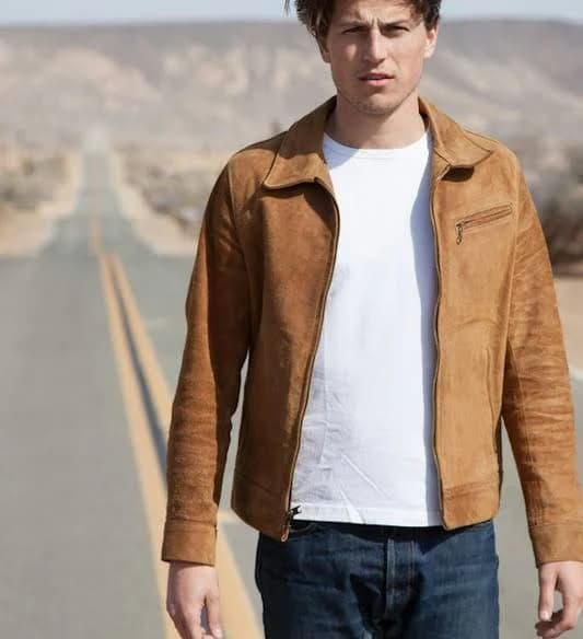 Schott Duke Men's Unlined Rough Suede Jacket