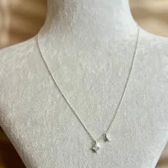 925 Sterling Silver Minimalist CZ Pendant Necklace