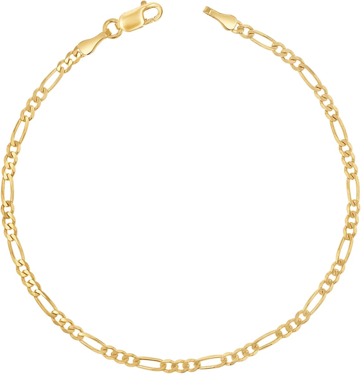 14K Yellow Gold Figaro Chain Bracelet