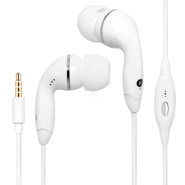 White 3.5mm Stereo Earphones Remote Control with Mic | Earbud (In Ear) | 3.5mm Jack