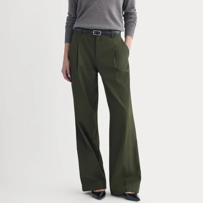 Everlane Wide-leg Cotton Trousers