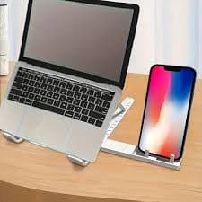 2 in 1 adjustable laptop phone stand portable foldable abs - Temu Oman