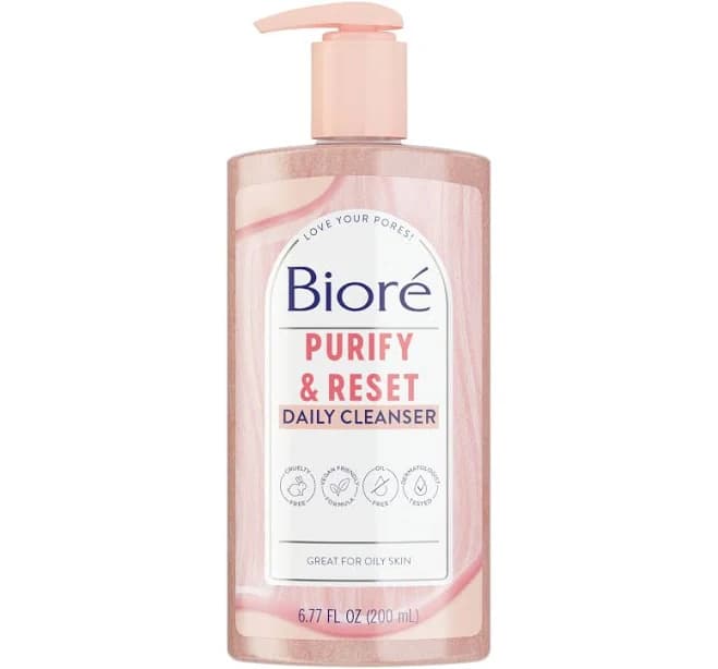 Bioré Rose Quartz + Charcoal Daily Purifying Cleanser