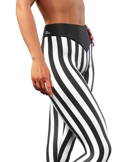 Black White Stripes Leggings