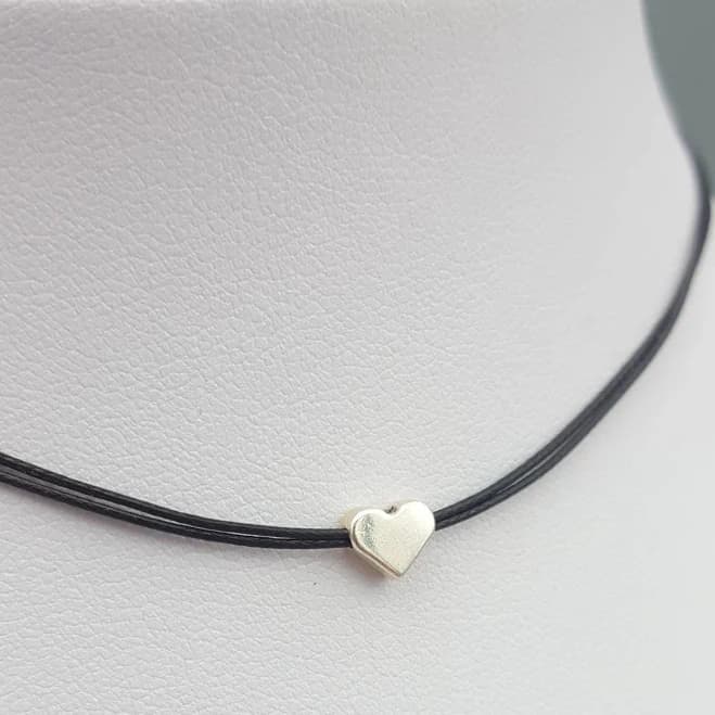 Tiny Heart Choker Necklace