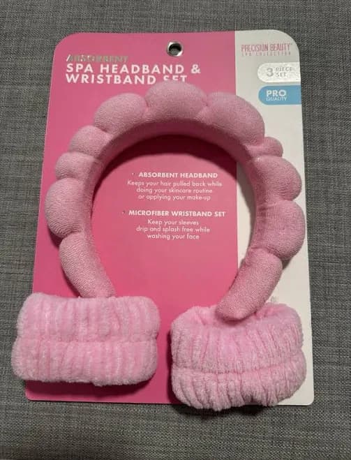 Precision Beauty Absorbent Spa Headband & Wristband Set