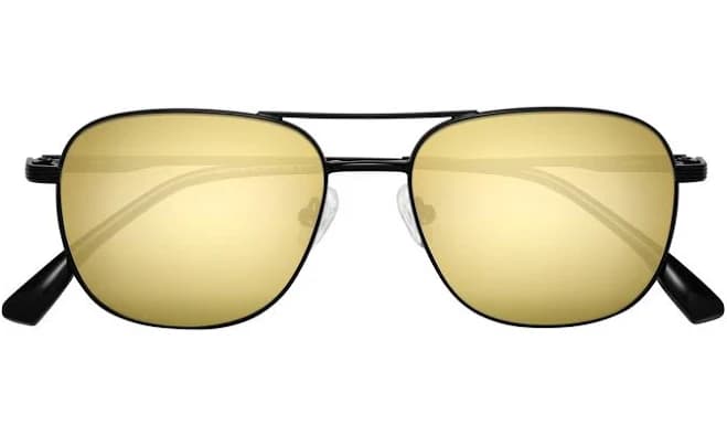 Grandpa Double Bridge Square Tinted Sunglasses Sunwear Lenses