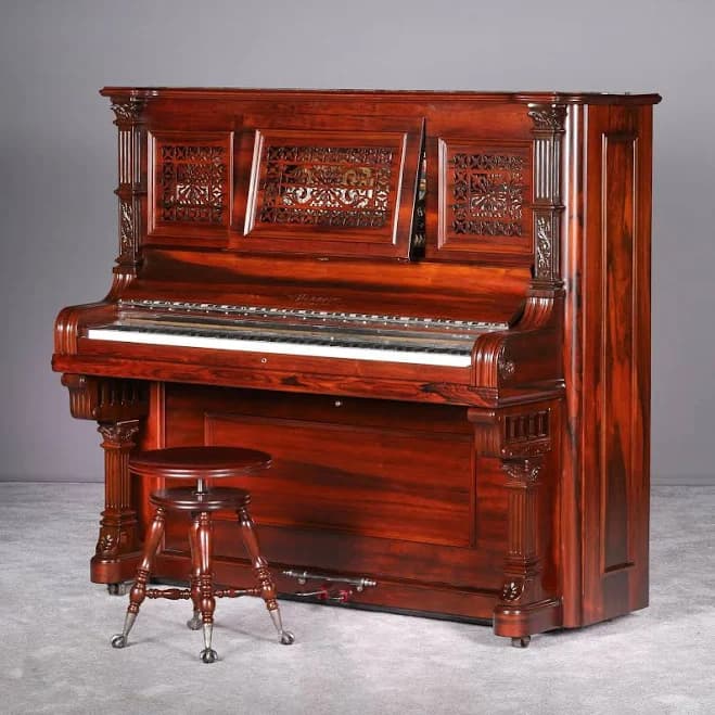 Unknown, 1891 Pease Upright Piano, Victorian Style, Fully Restored Rosewood, 1891