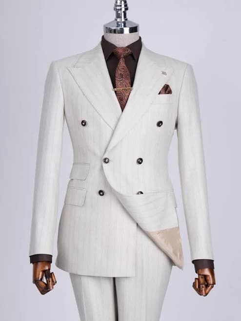 Double Breasted Striped Suit
