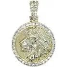 18k Lion Coin Pendant