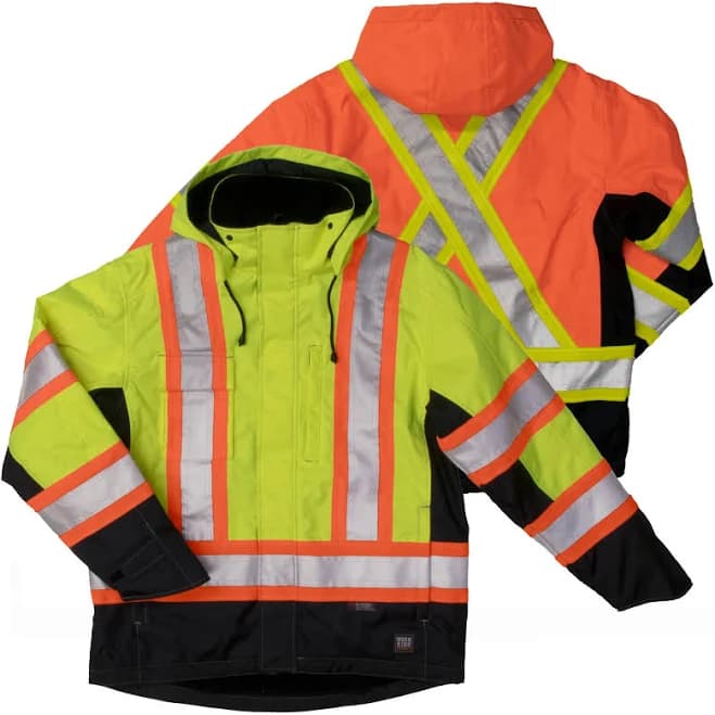 Tough Duck Men's Ripstop Fleece Lined Safety Jacket