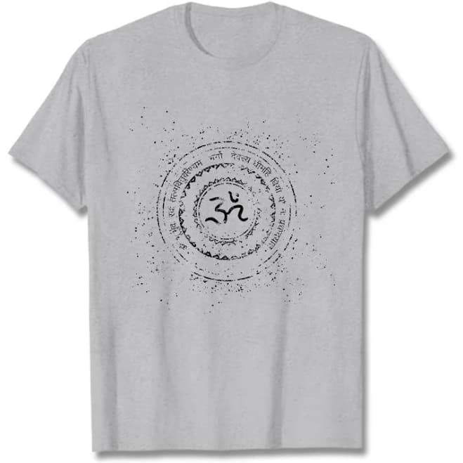 Buddha Stones Mandala Om Symbol Mantra Pattern Cotton T-Shirt