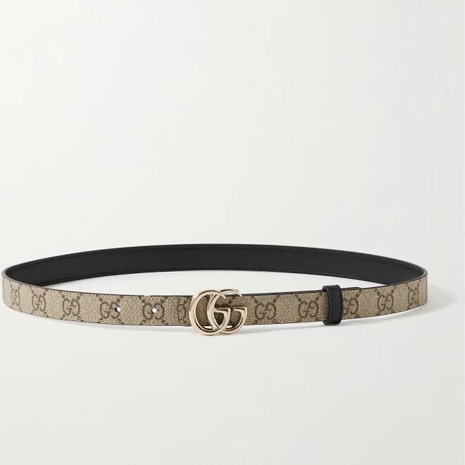 Gucci GG Marmont Reversible Leather Belt - Women - Beige Belts