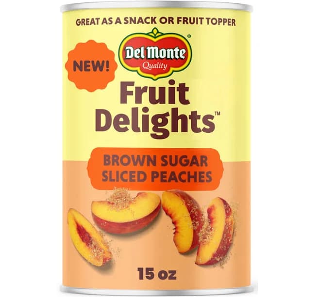 Del Monte Fruit Delights Brown Sugar Sliced Peaches in Extra Light Syrup