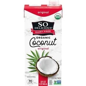 So Delicious Dairy Free Organic Unsweetened Coconut Milk