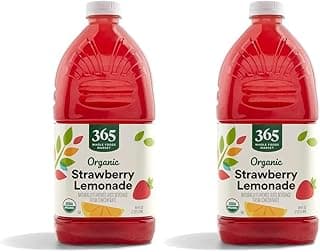 365 by Whole Foods Market, Organic Strawberry Lemonade, 64 Fl Oz (Pack of 2)