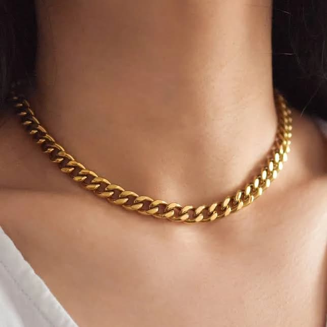 Cuban Link Chain Choker Necklace
