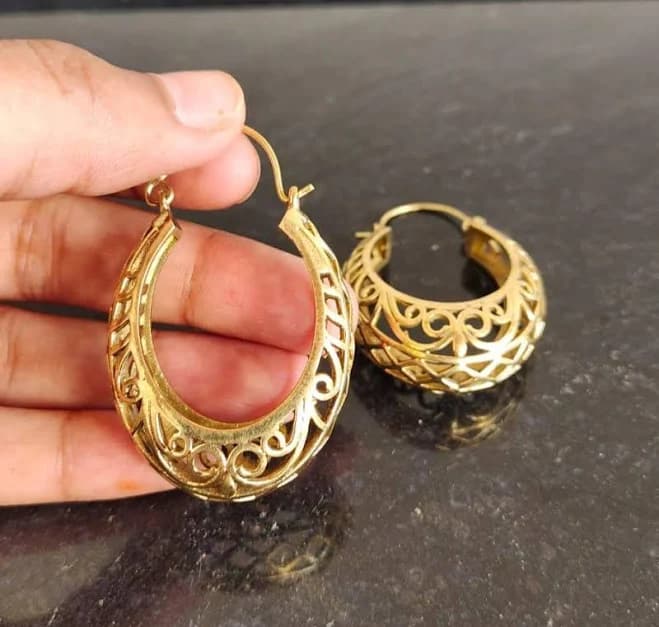 Handmade Filigree Hoop Earrings