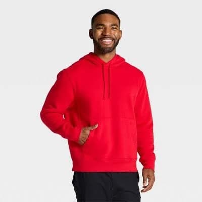 All in Motion Men's Active Comfort Fleece Hooded Sweatshirt