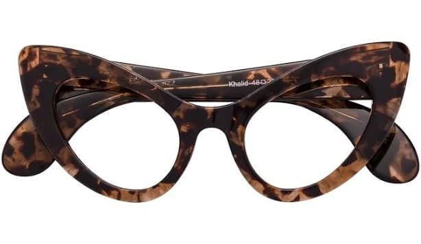 Translucent Tortoise Hipster Thick Retro-Vintage Cat-Eye Eyeglasses