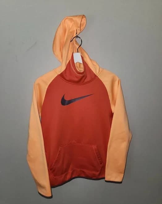Nike Orange & Peach Pullover Long Sleeve Hoodie - Women's Xl - Nice