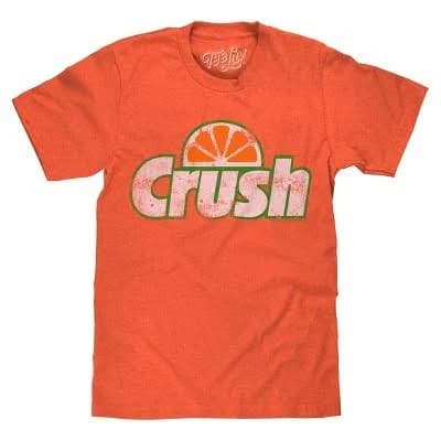 Tee Luv Men's Orange Crush Logo Big and Tall T-Shirt