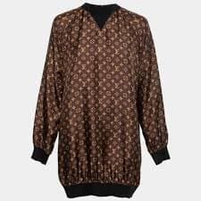 Louis Vuitton | Dresses | Louis Vuitton Monogram Silk Sweater Dress | Poshmark